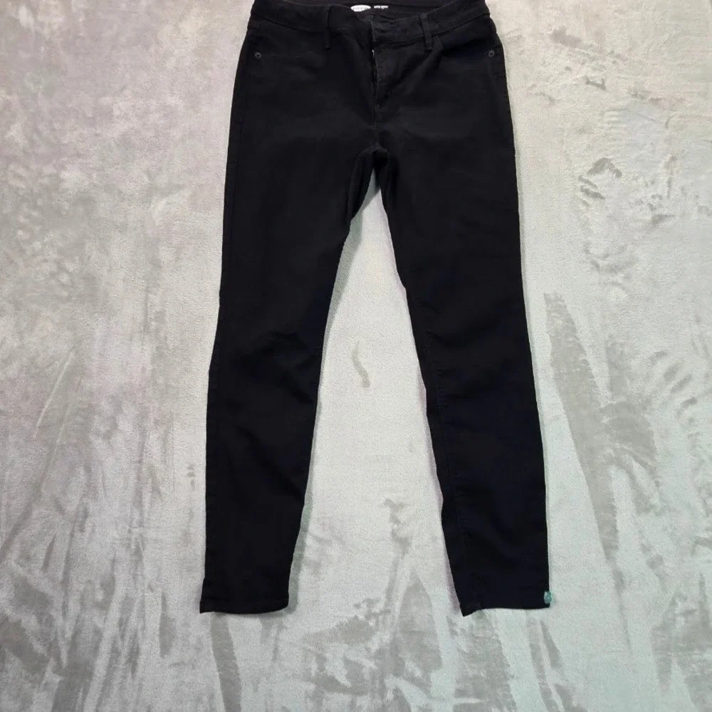 Old Navy Super Skinny Mid-Rise Black Jeans Womens Size 10 Stretch Denim
